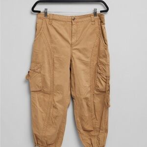 Anthropologie Women's Cargo Joggers in Tan